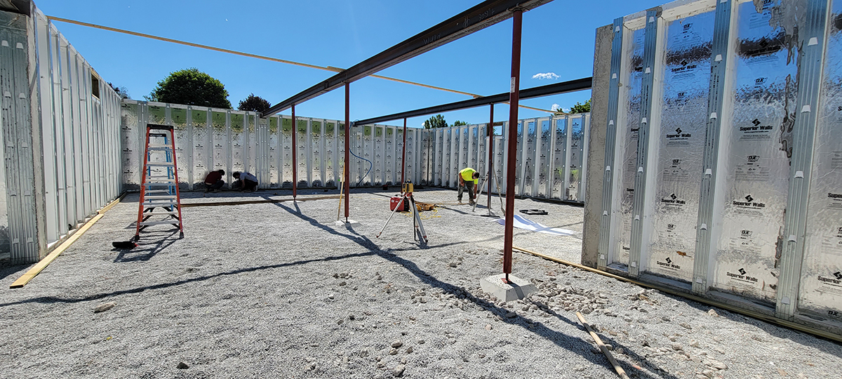 Great Lakes Superior Walls precast concrete foundation installation